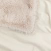 Heavyweight oatmeal faux fur throw
