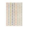 Cream wool rug with pastel coloured dots