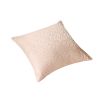 Coral Fern Silk Square Cushion – Piped - Pink
