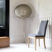 simple upholstered dining chair in charcoal