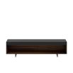 Sleek wood effect sideboard with exposed shelf