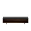 Sleek wood effect sideboard with exposed shelf