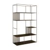 Elegant and minimal shelving unit with bronze finish