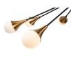 Gamma Pendant Lamp - Matte Black/Antique Brass/White