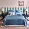 Summerhill Blue Silk Fitted Sheet