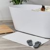 Plush Egyptian cotton bath mat in white