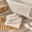 Luxury white Egyptian cotton hand towel