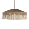 Beautiful bohemian ceiling light with cotton fringe. 