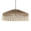 Beautiful bohemian ceiling light with cotton fringe. 