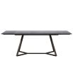 Large extendable rectangular table with marble top