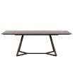 Large extendable rectangular table with marble top