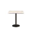 Square top bistro table in four different neutral finishes