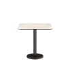 Square top bistro table in four different neutral finishes