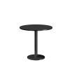 Elegant round black bistro dining table