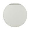 Washed wood frame round wall mirror 
