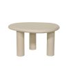 Natural finish organic shaped coffee table