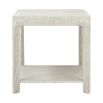 Square wooden ivory side table