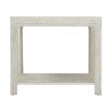 Square wooden ivory side table