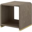 Dark wood arched side table with diamond details 