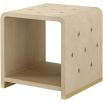 Light wood side table with diamond accents