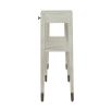 Thin silhouette console table with white sea salt finish and two drawers