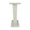 Whitewood console table with two pedestal design