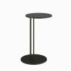 Rounded side table with marble ceramic top