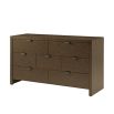 Seven drawer wooden dresser