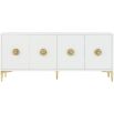 Four door credenza with gold finish fixings