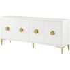 Four door credenza with gold finish fixings