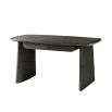 Contemporary shapely black wooden desk