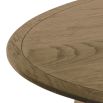 Solid oak, retro style, oval shape wooden dining table