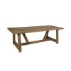 Large brown wooden oak dining table