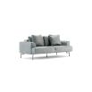 Luxury contemporary style 2 seater sofa with stainless steel legs