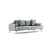 Contemporary style sofa with luxury upholstery and stainless steel accents