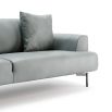 Contemporary style sofa with luxury upholstery and stainless steel accents