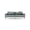 Contemporary style sofa with luxury upholstery and stainless steel accents