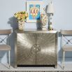 A glamorous nickel cabinet by Jonathan Adler