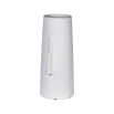 Tall white vase with nose design