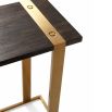 Elegant side table with brass frame