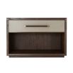 Modern style wooden bedside cabinet with drawer and shelf