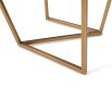 Sumptuous side table with geometric brass base