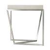 Shagreen effect tray table with silver geometric base