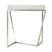 Shagreen effect tray table with silver geometric base