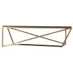 Contemporary coffee table with brass base and black top 