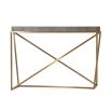 Luxurious shagreen tray top console table with crossed brass legs