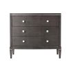 Decadent three-drawer bedside table in dark shagreen finish