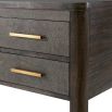 Timeless design desk with two storage drawers with  brass handles