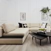 A stylish modular sofa from the Handmade in London collection with a luxury bespoke upholstery