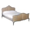 French inspired, grey rattan king-size bed